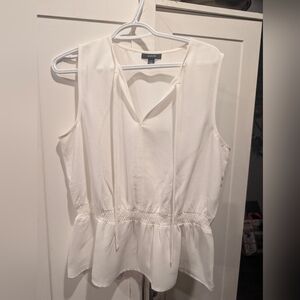 Alfani White Sleeveless Blouse